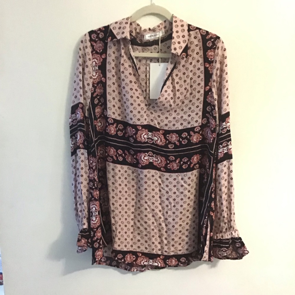 Genuine People boho tunic blouse. Small